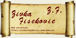 Živka Fišeković vizit kartica